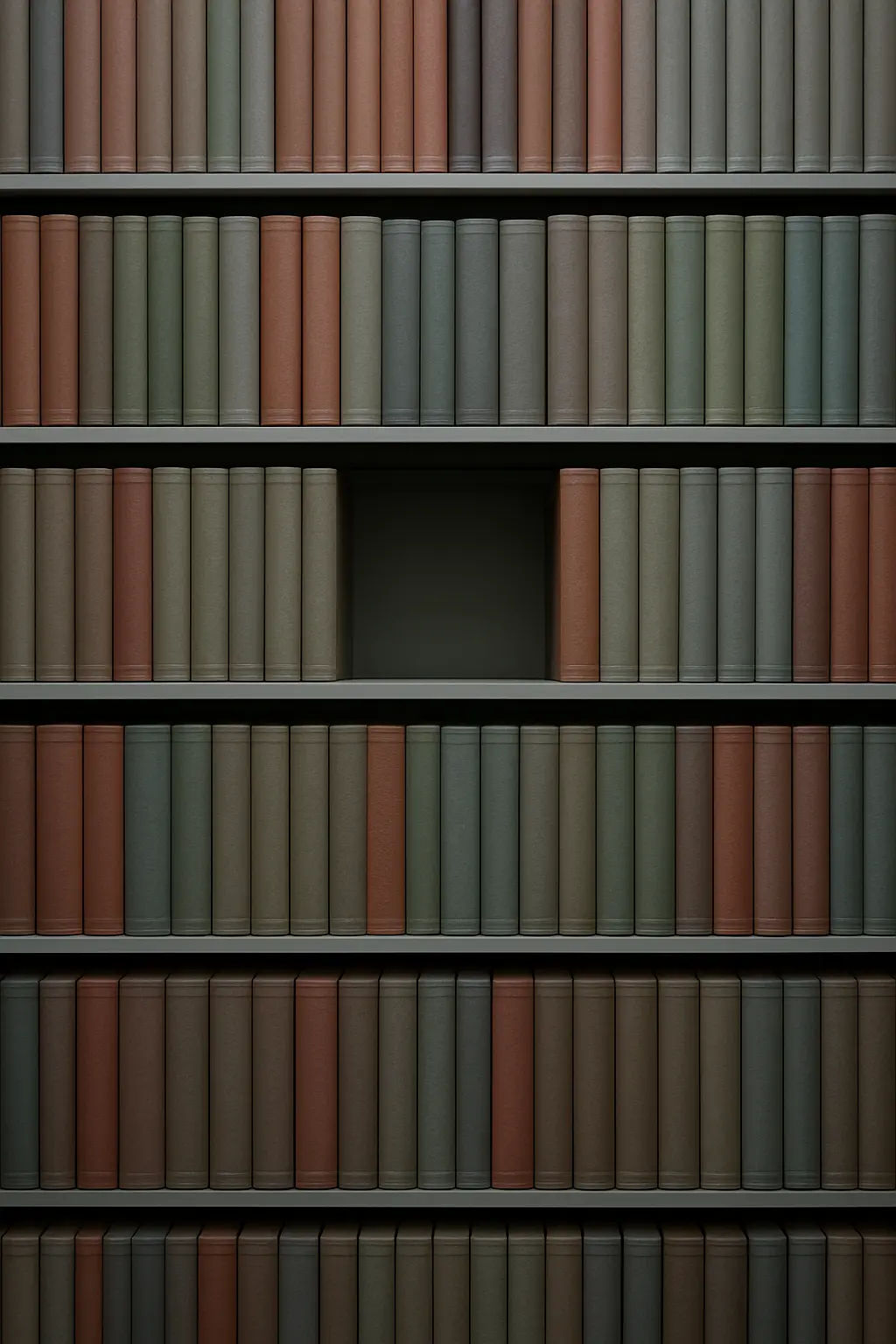 Bound journal volumes shelved in an academic library