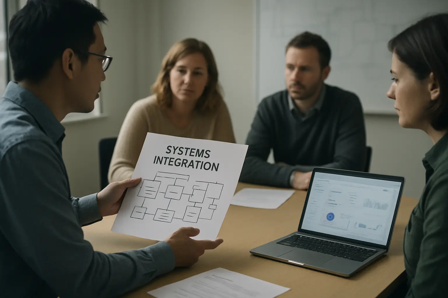A procurement committee reviewing an LMS integration diagram for a code-similarity platform