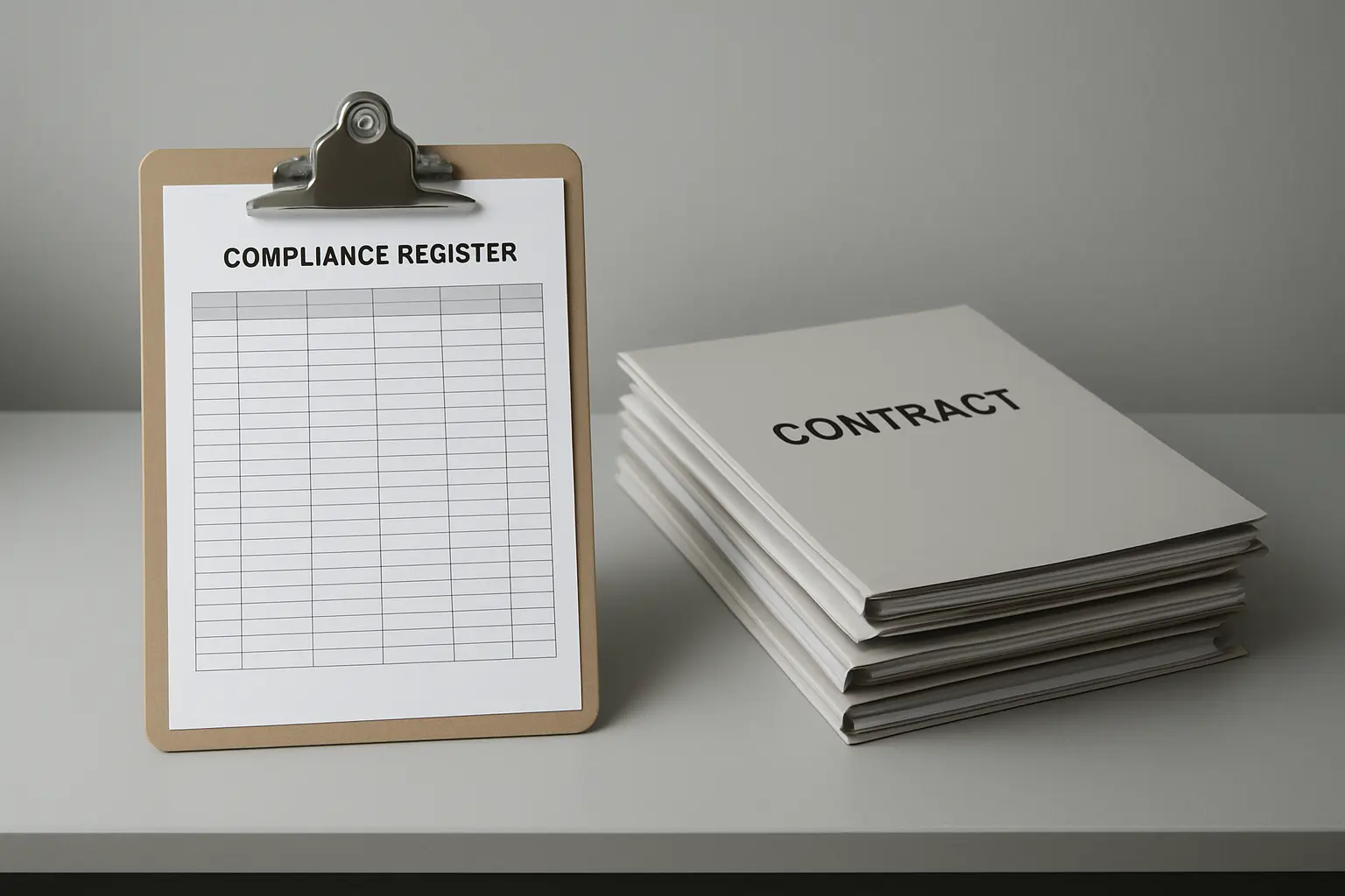 A compliance register listing deployed systems with classification columns