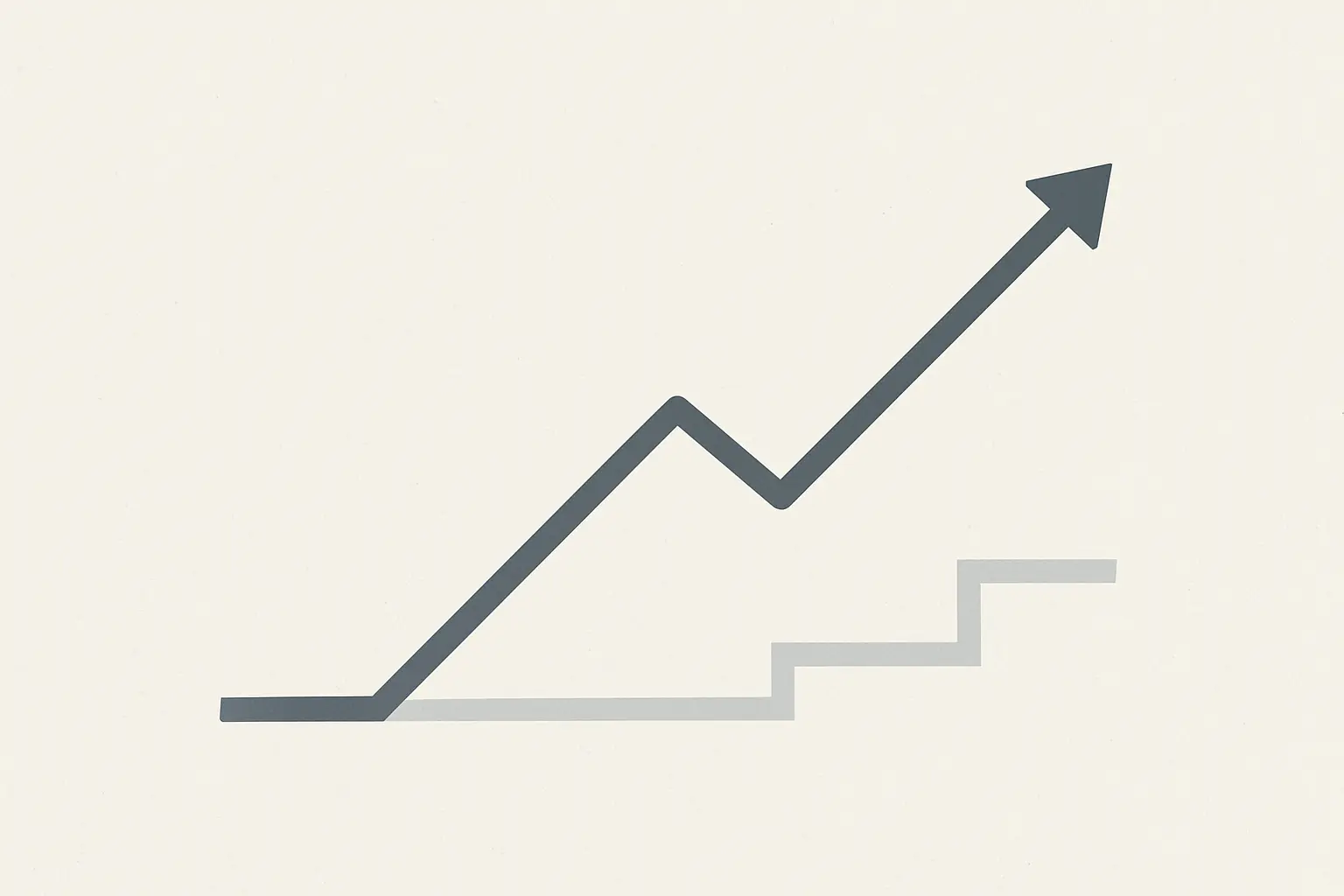 A rising series whose baseline also moved, so the trend is not comparable