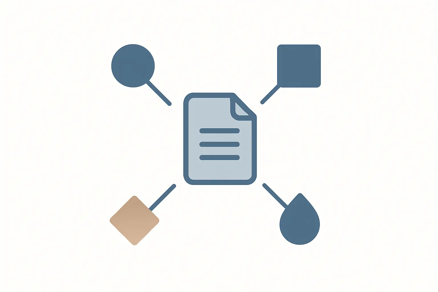 A single document with several separate rights branching from it